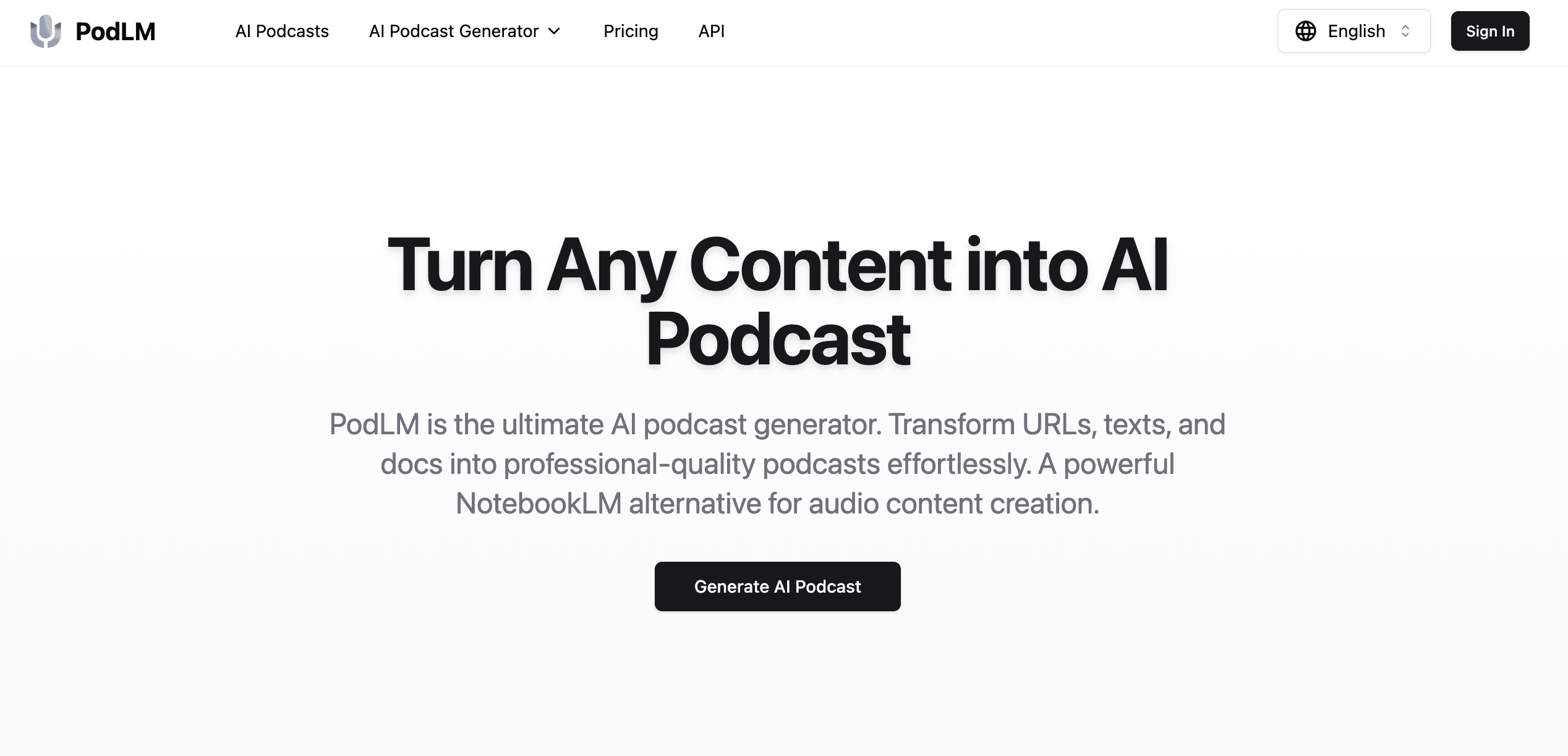 AI podcast visual showcase