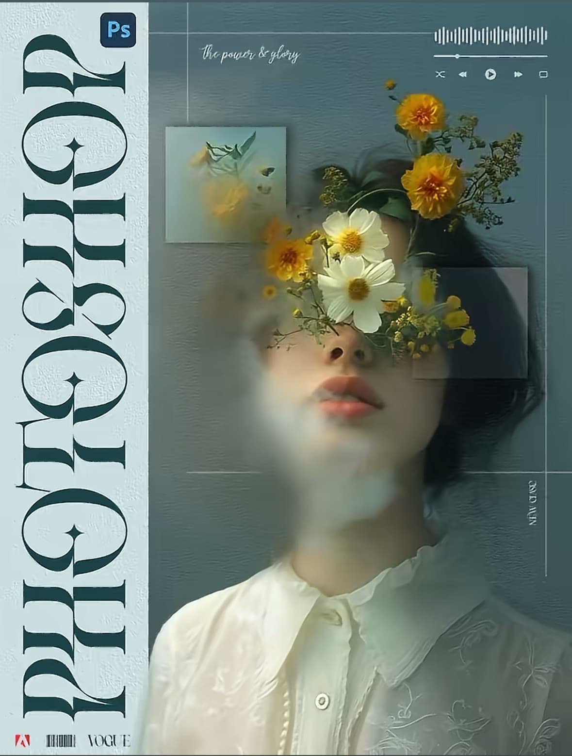 Phosis Ethereal Floral Portrait Poster